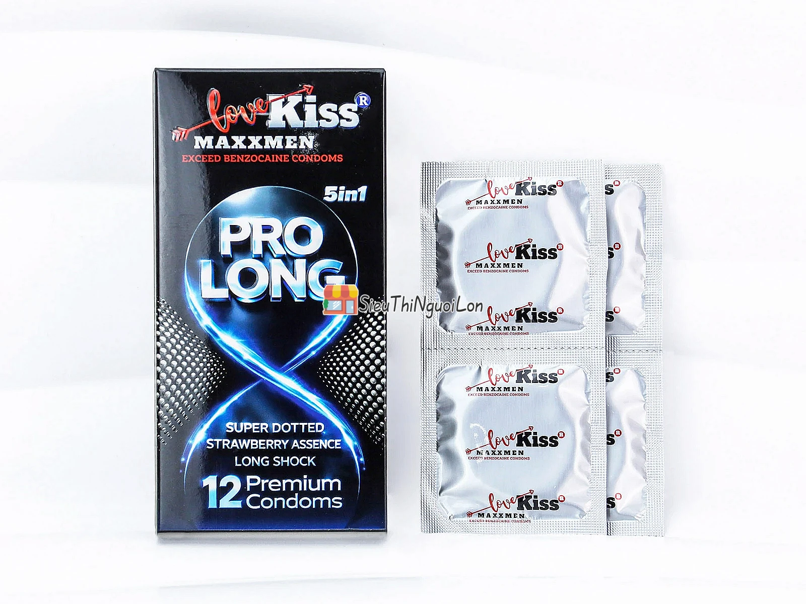 Bao cao su Love Kiss Maxxmen Pro Long 5in1 kéo dài cuộc yêu, thăng hoa cảm xúc