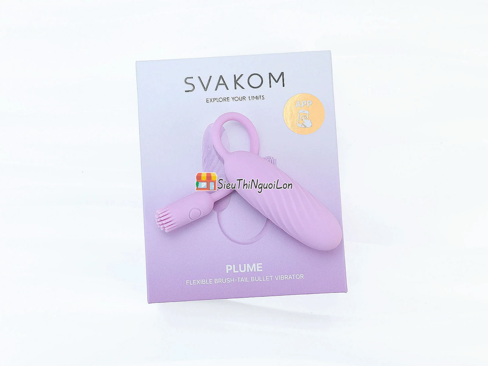 SVAKOM Plume trứng rung đuôi cọ mềm điều khiển qua App