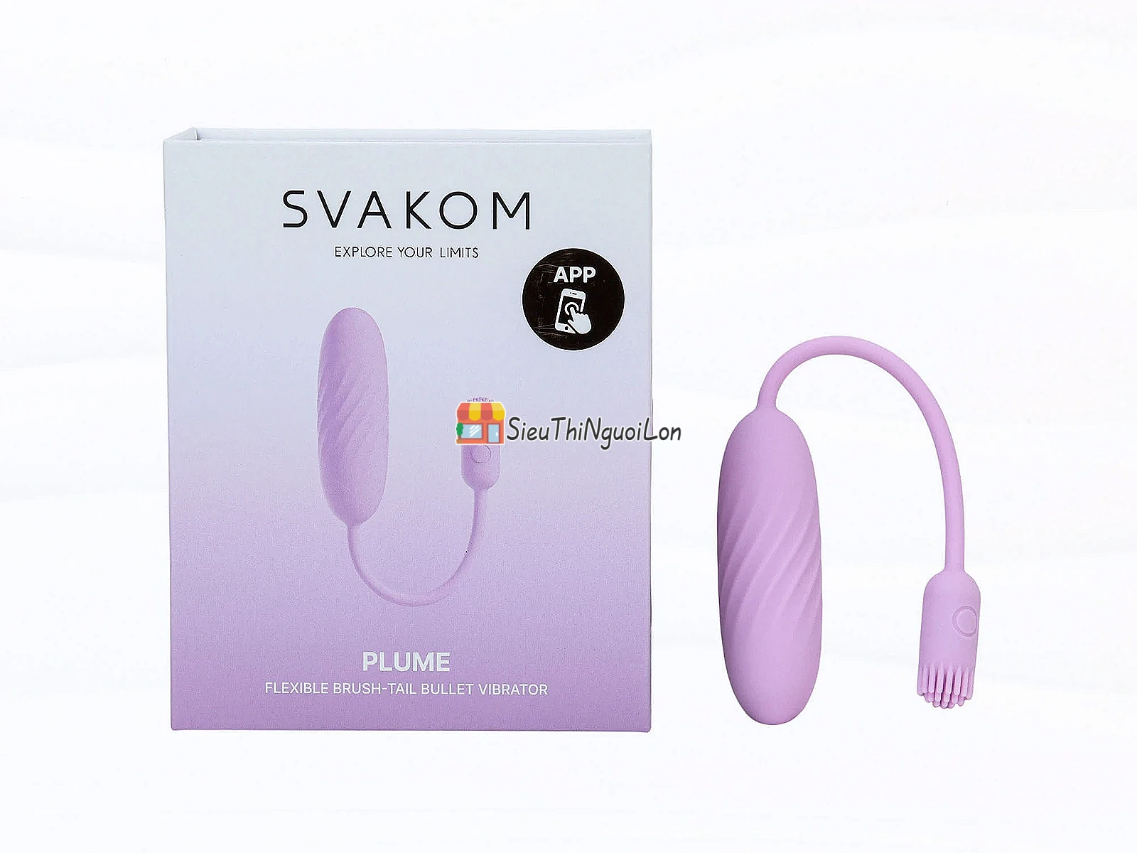 SVAKOM Plume trứng rung đuôi cọ mềm điều khiển qua App
