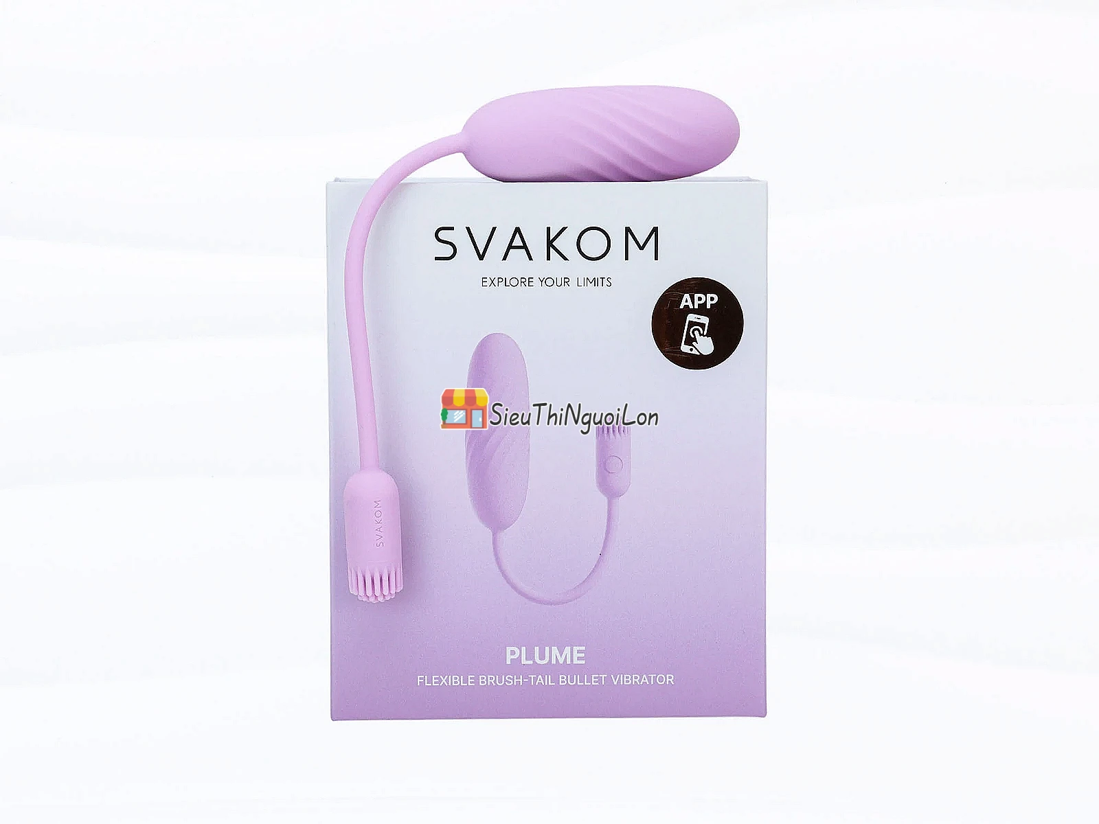 SVAKOM Plume trứng rung đuôi cọ mềm điều khiển qua App