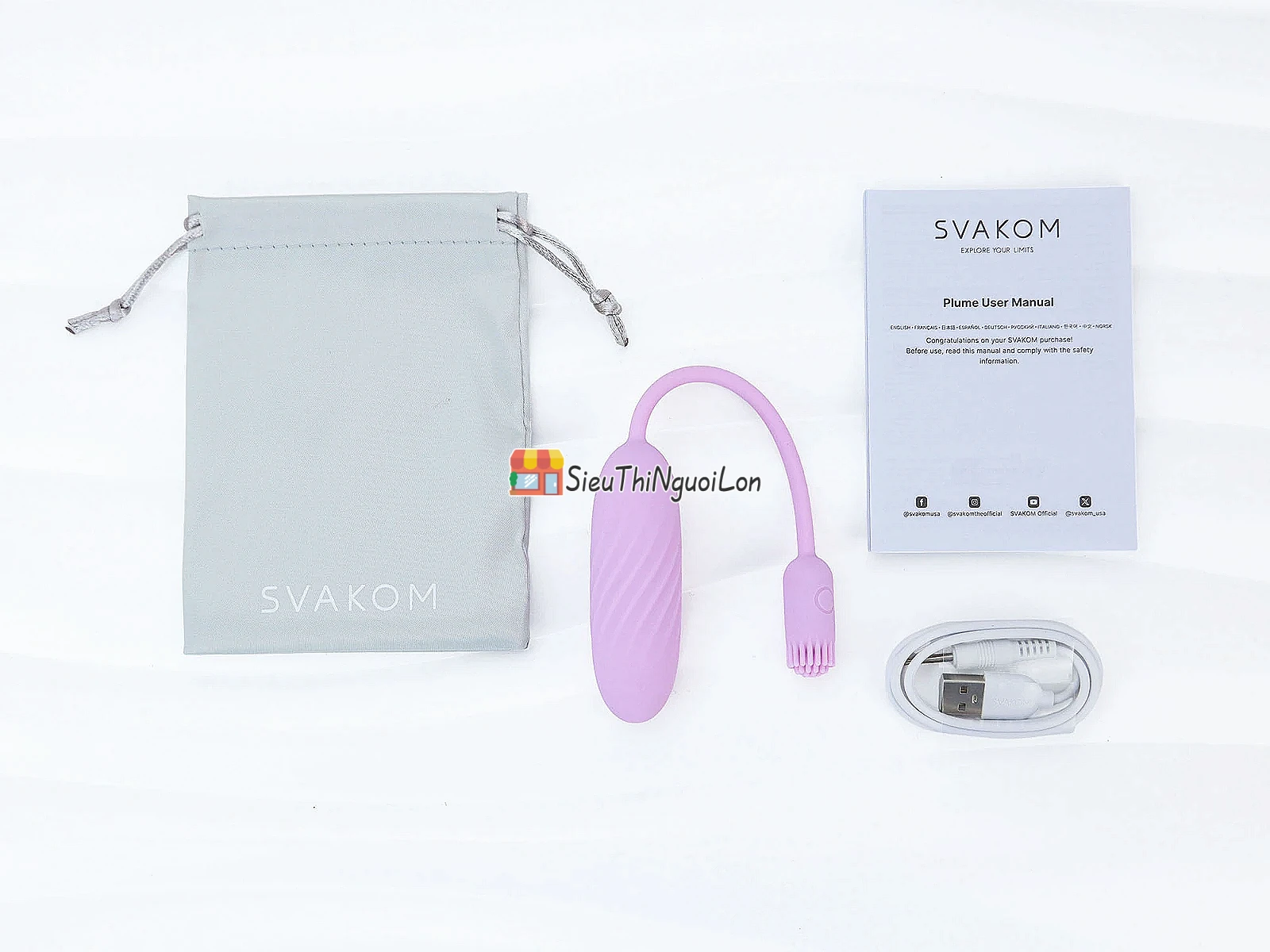 SVAKOM Plume trứng rung đuôi cọ mềm điều khiển qua App
