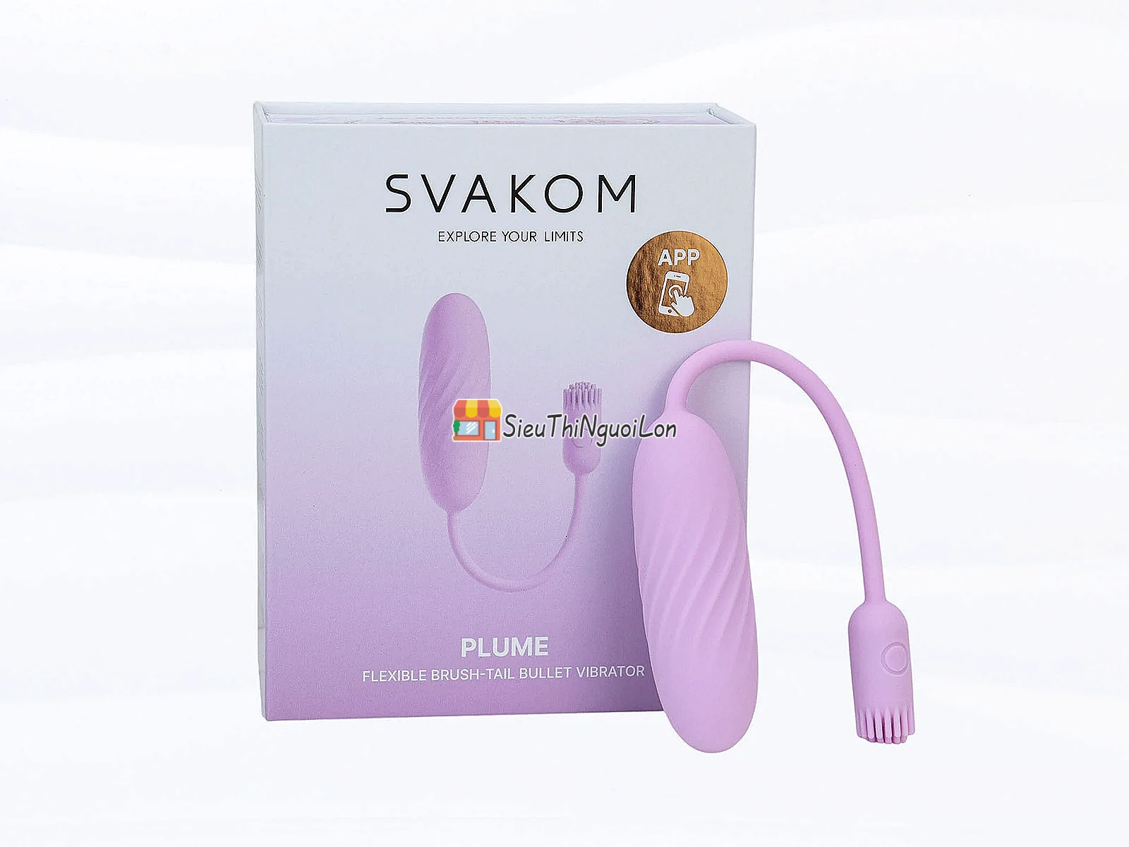 SVAKOM Plume trứng rung đuôi cọ mềm điều khiển qua App