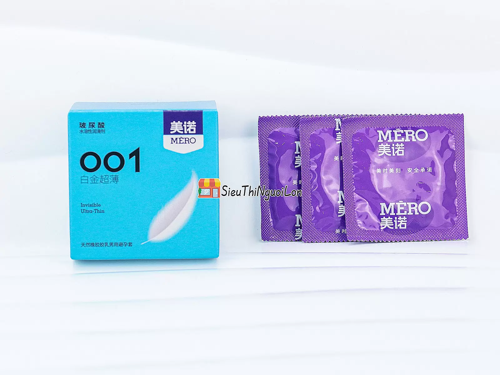 Bao cao su MERO 001 Invisible Ultra-Thin siêu mỏng, cảm giác chân thật tối đa