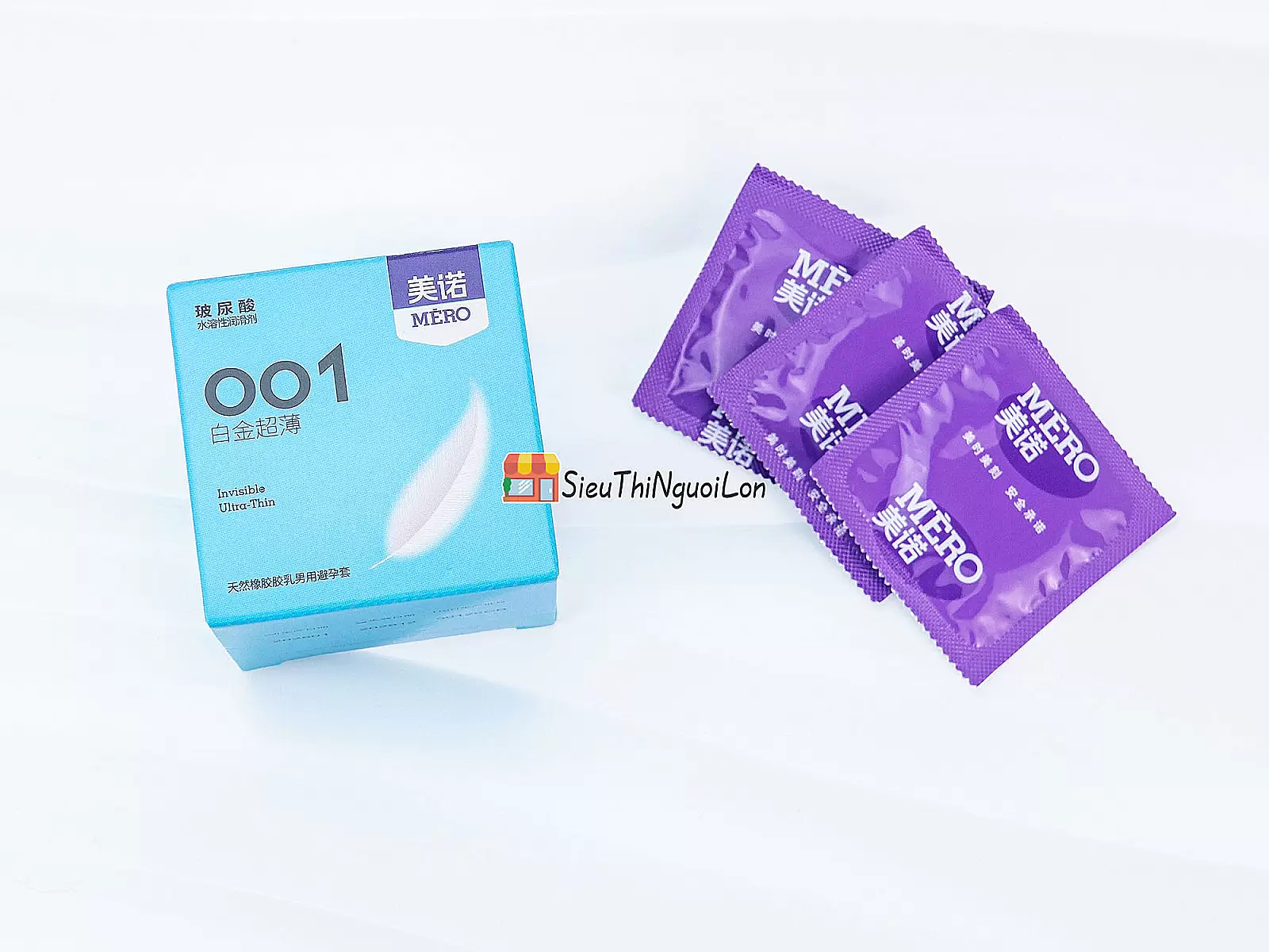 Bao cao su MERO 001 Invisible Ultra-Thin siêu mỏng, cảm giác chân thật tối đa