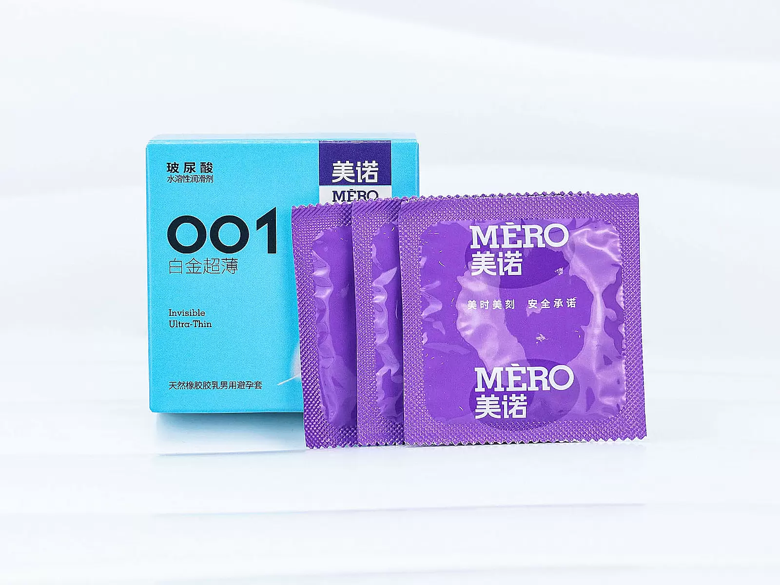 Bao cao su MERO 001 Invisible Ultra-Thin siêu mỏng, cảm giác chân thật tối đa