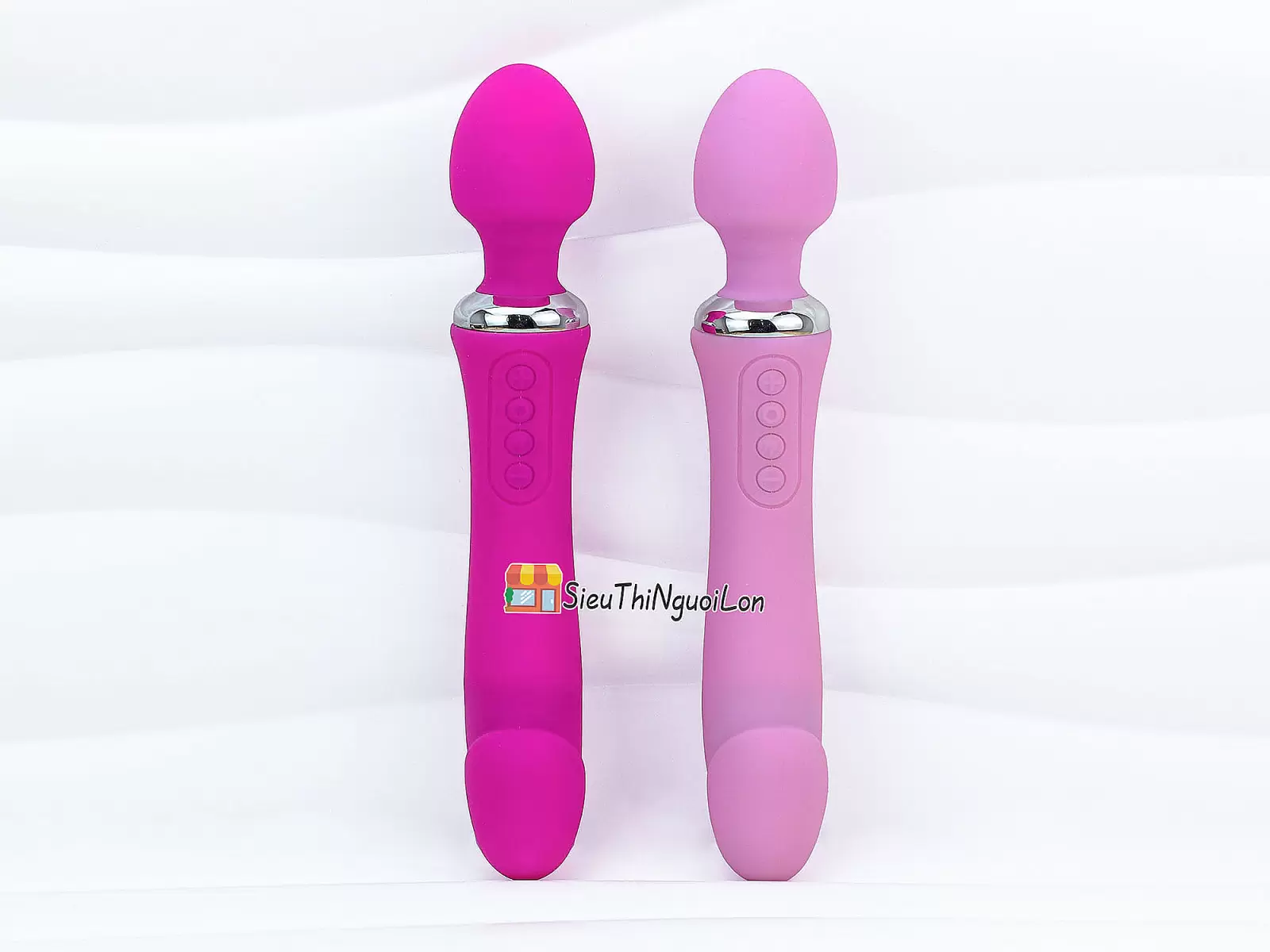 Máy massage điểm G rung 2 đầu Double End ấm nóng pin sạc