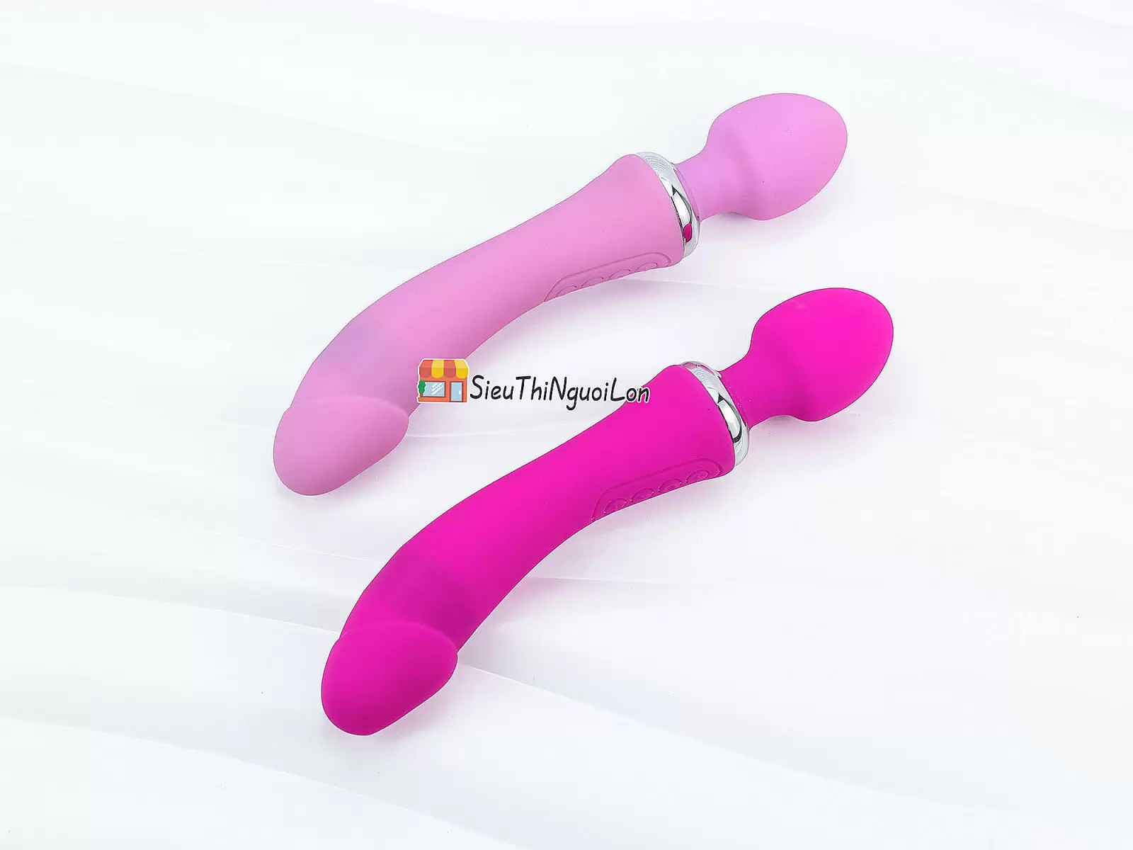 Máy massage điểm G rung 2 đầu Double End ấm nóng pin sạc