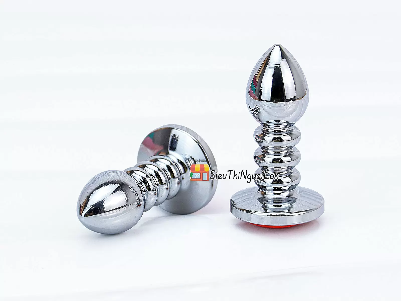 Đồ chơi kích hậu Inox xoắn ốc đuôi pha lê màu cam