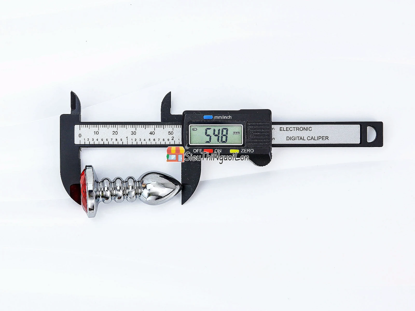 Đồ chơi kích hậu Inox xoắn ốc đuôi pha lê màu cam