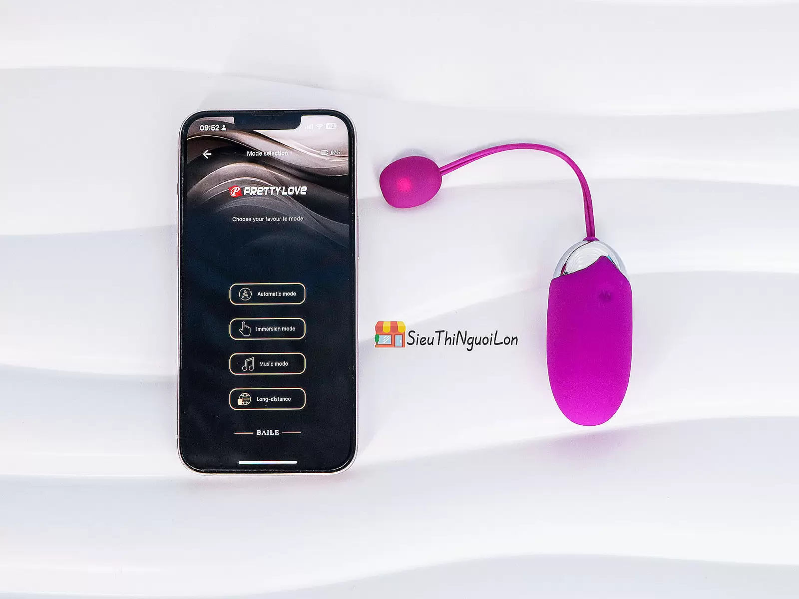 Trứng rung tình yêu cực mạnh Pretty love Abner điều khiển bằng smartphone