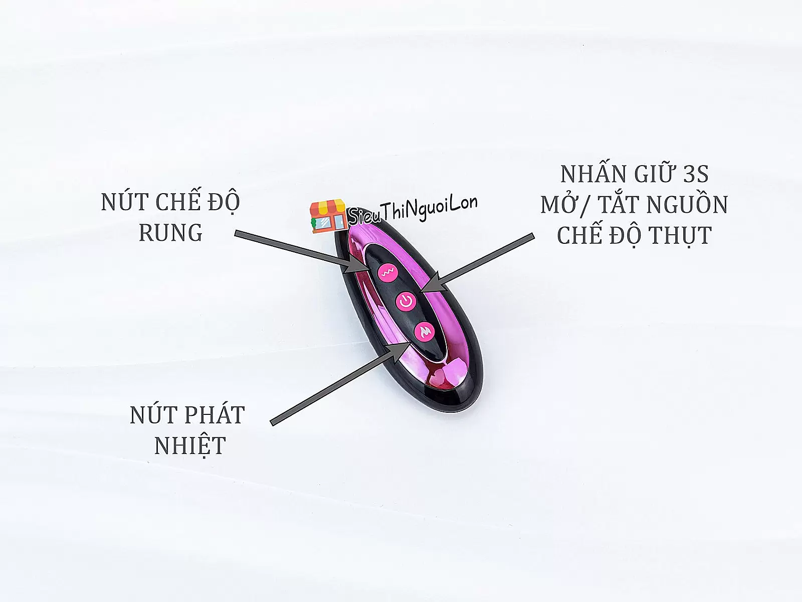 Dương vật giả có đế cùng nhánh phụ rung thụt phát nhiệt điều khiển từ xa