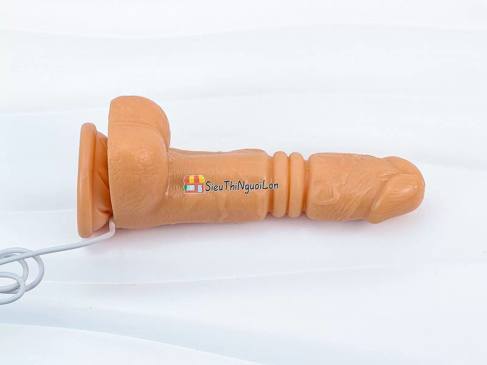 Dương vật giả có đế Excited rung thụt pin sạc