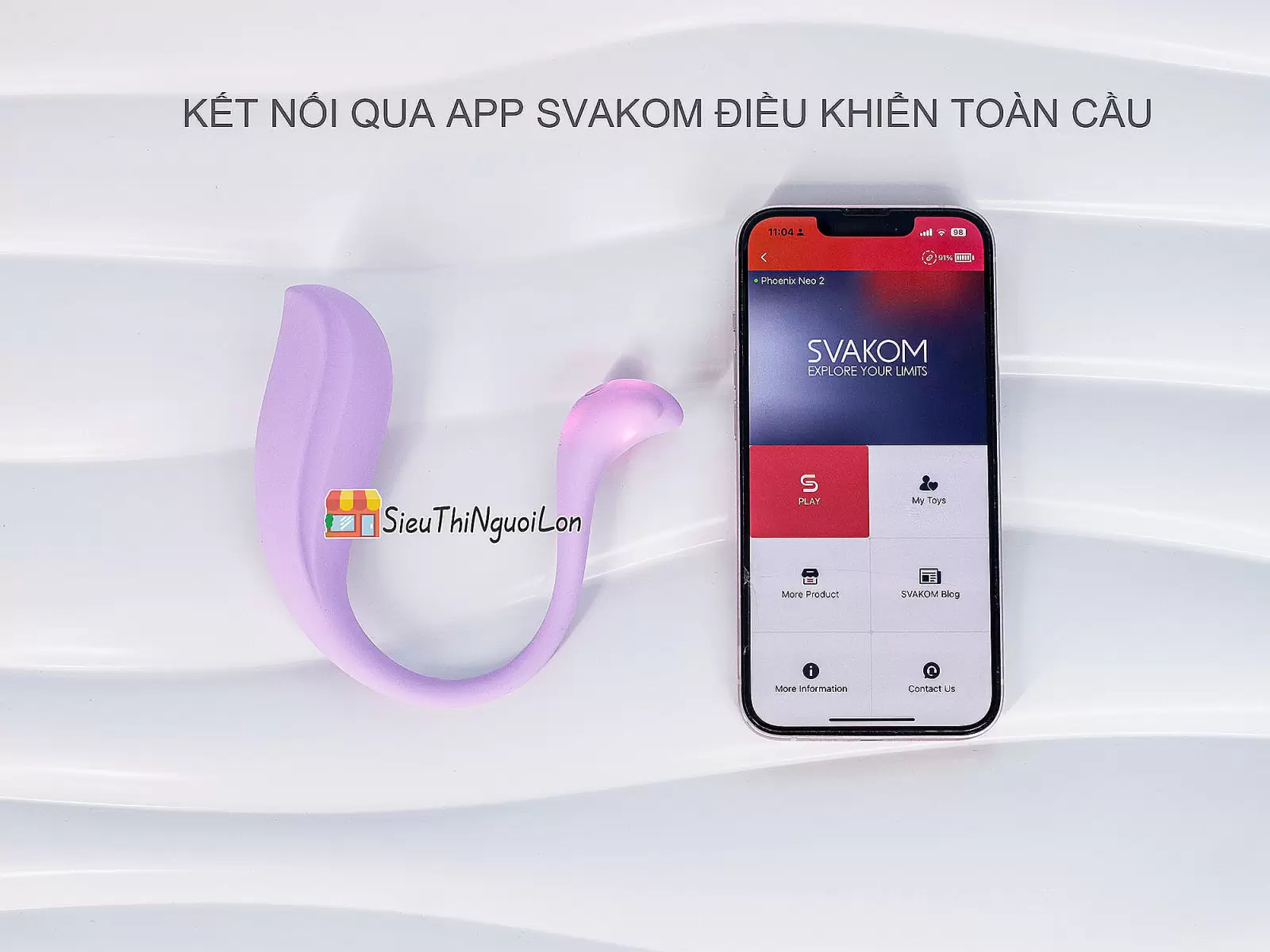 Trứng rung tình yêu Svakom Phoenix Neo 2 kết nối App điều khiển từ xa toàn cầu