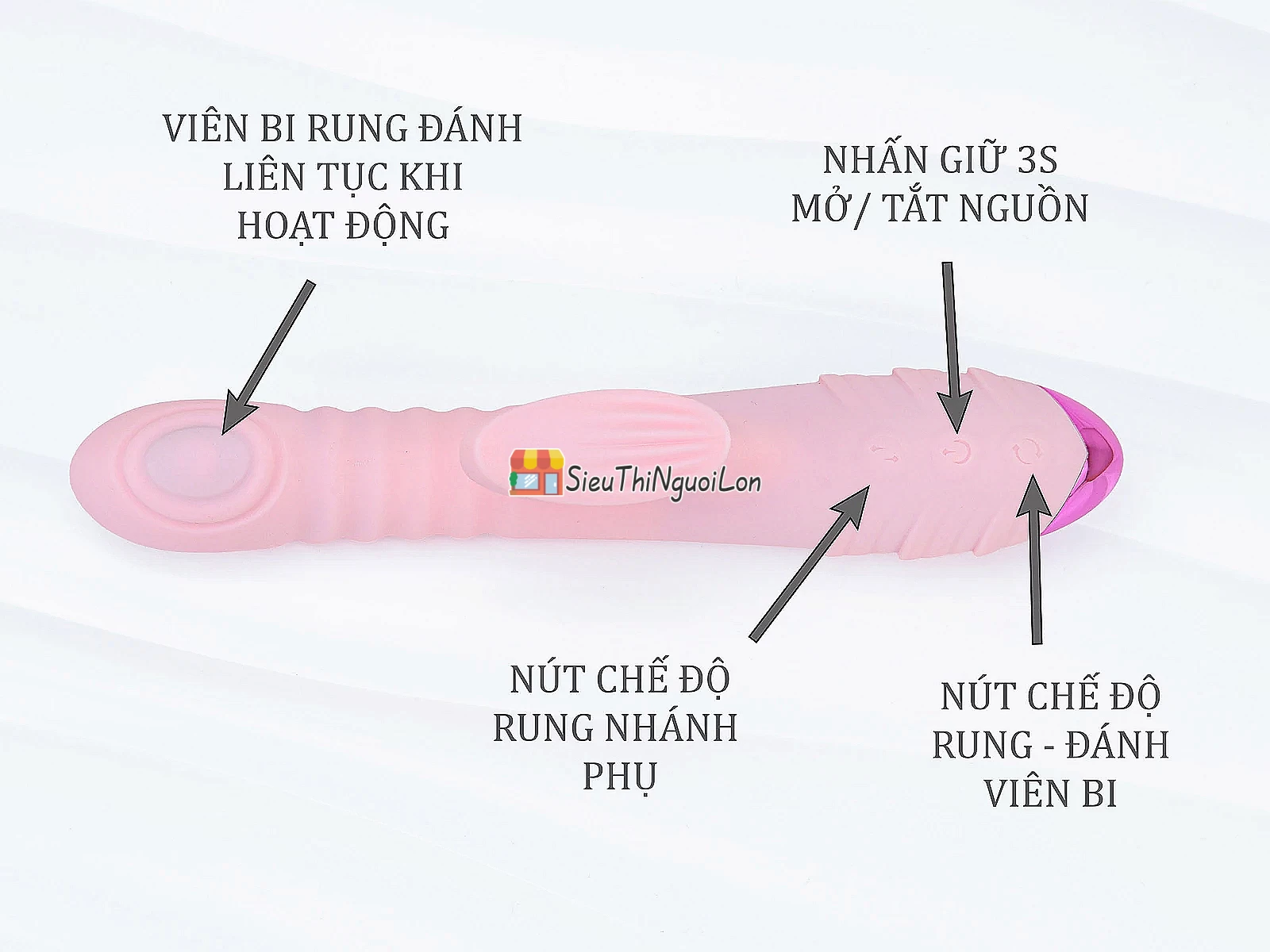 Dương vật giả đa năng Loveable Bird có nhánh rung mạnh mẽ
