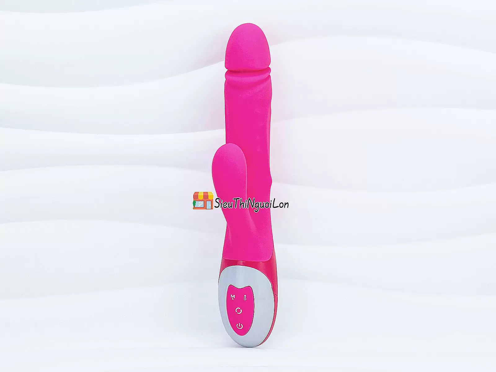 Dương vật giả Nalone Wave ấm nóng cao cấp có bi rung giật pin sạc