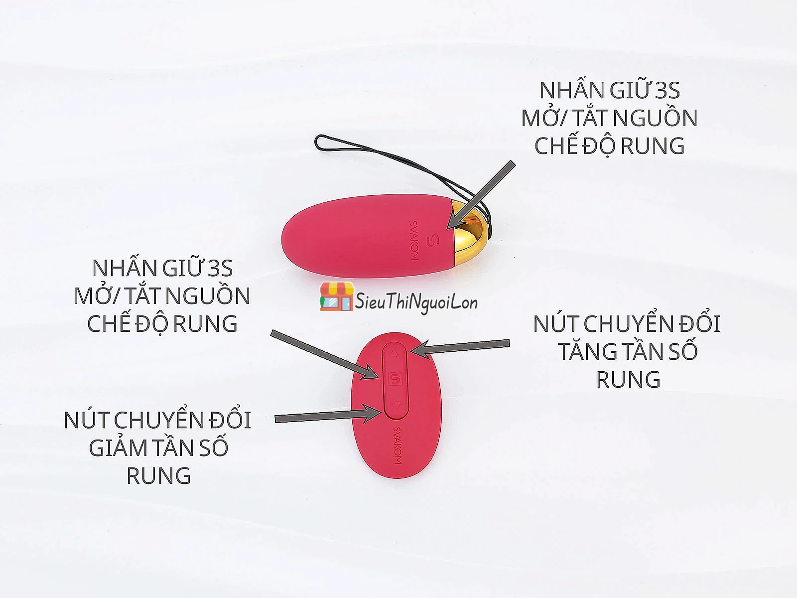 Trứng rung tình yêu Svakom ELVA pin sạc nhập khẩu USA
