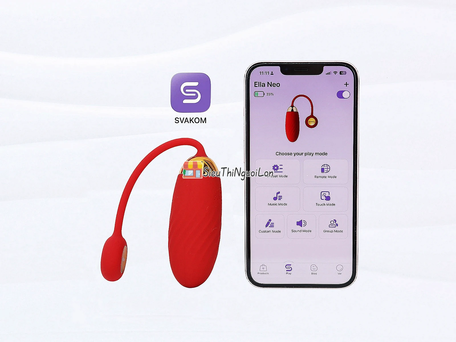 Trứng rung tình yêu Svakom Ella Neo điều khiển Smartphone