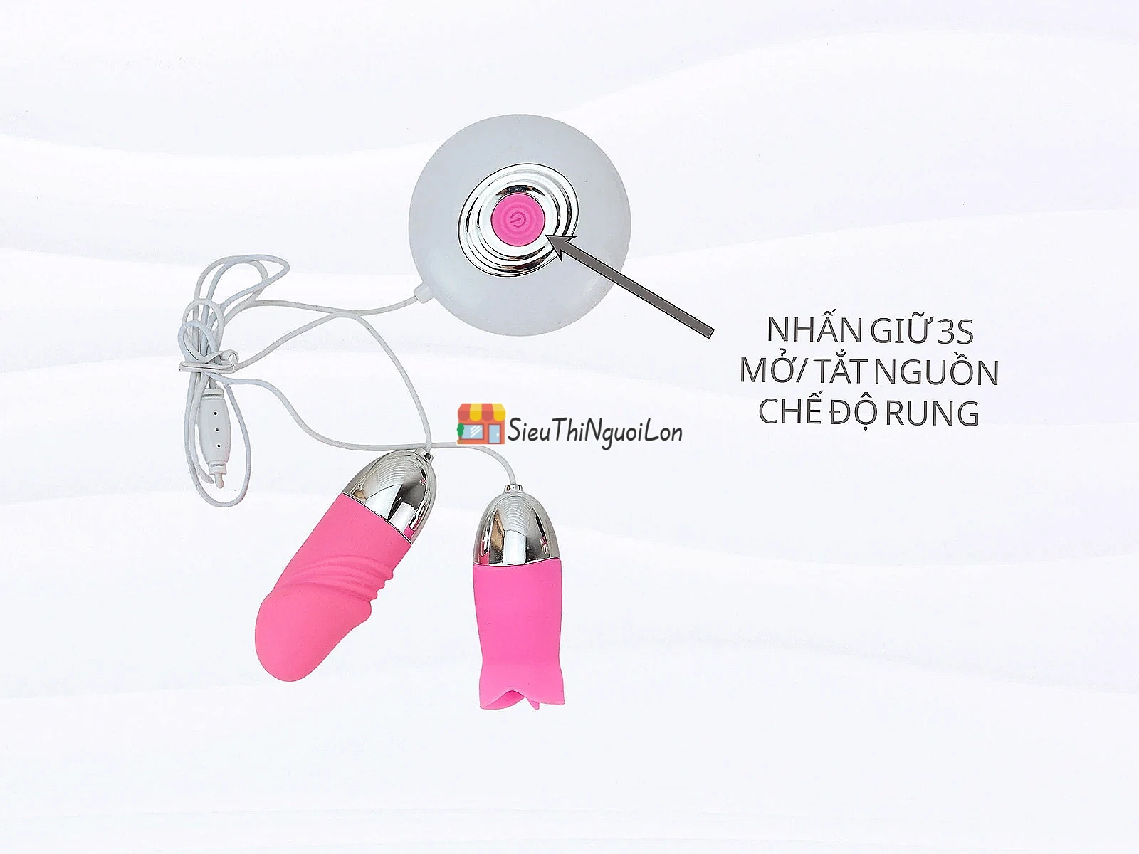 Trứng rung tình yêu mini 2 đầu Vibrating