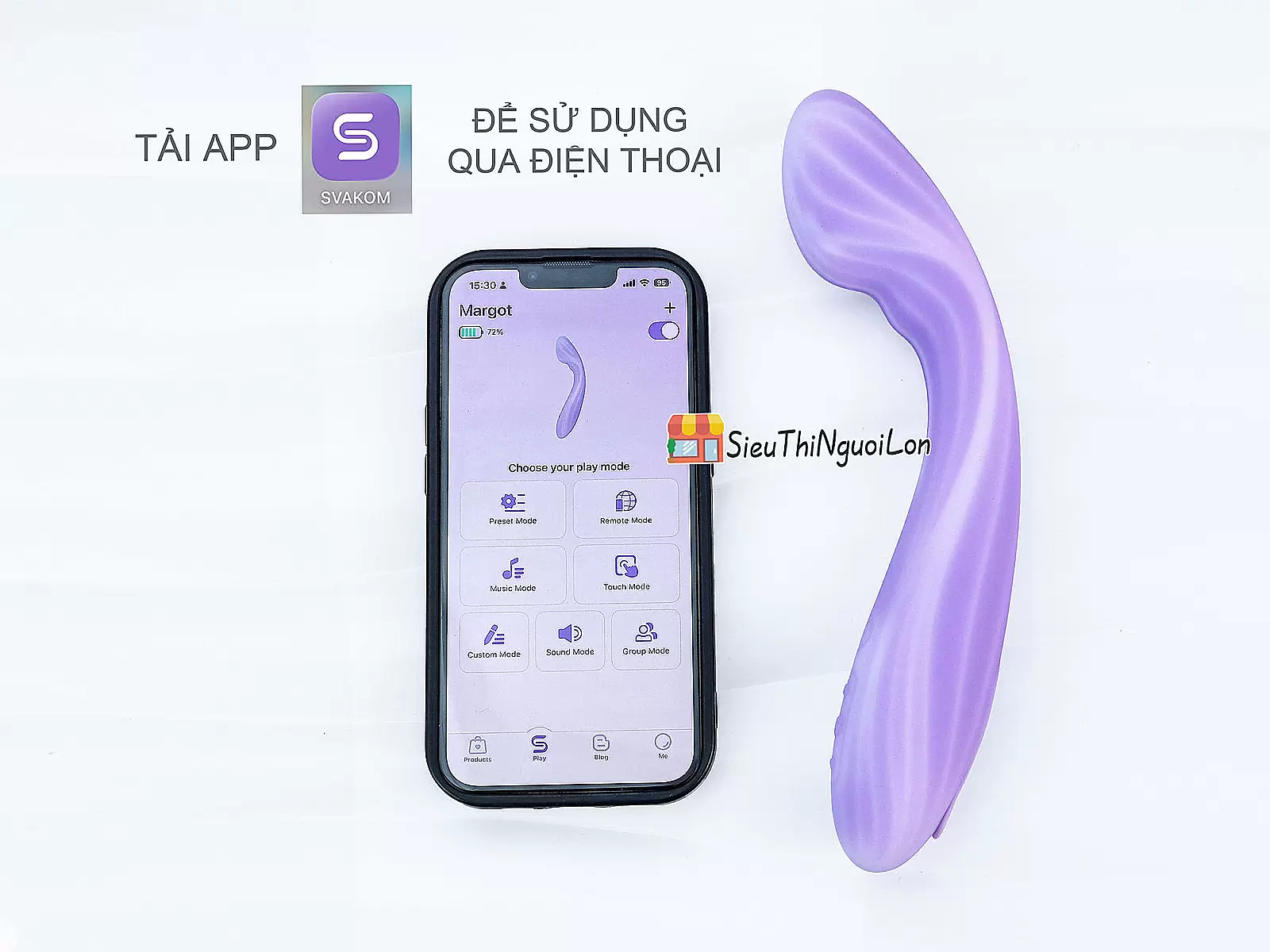 Máy massage Svakom Margot nhiều chế độ rung kết nối từ xa qua App điện thoại