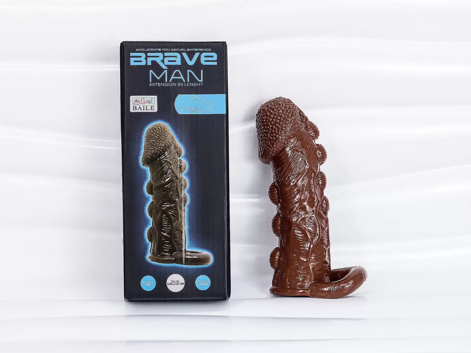 Bao cao su donzen bi Brave Man có quai đeo da nâu