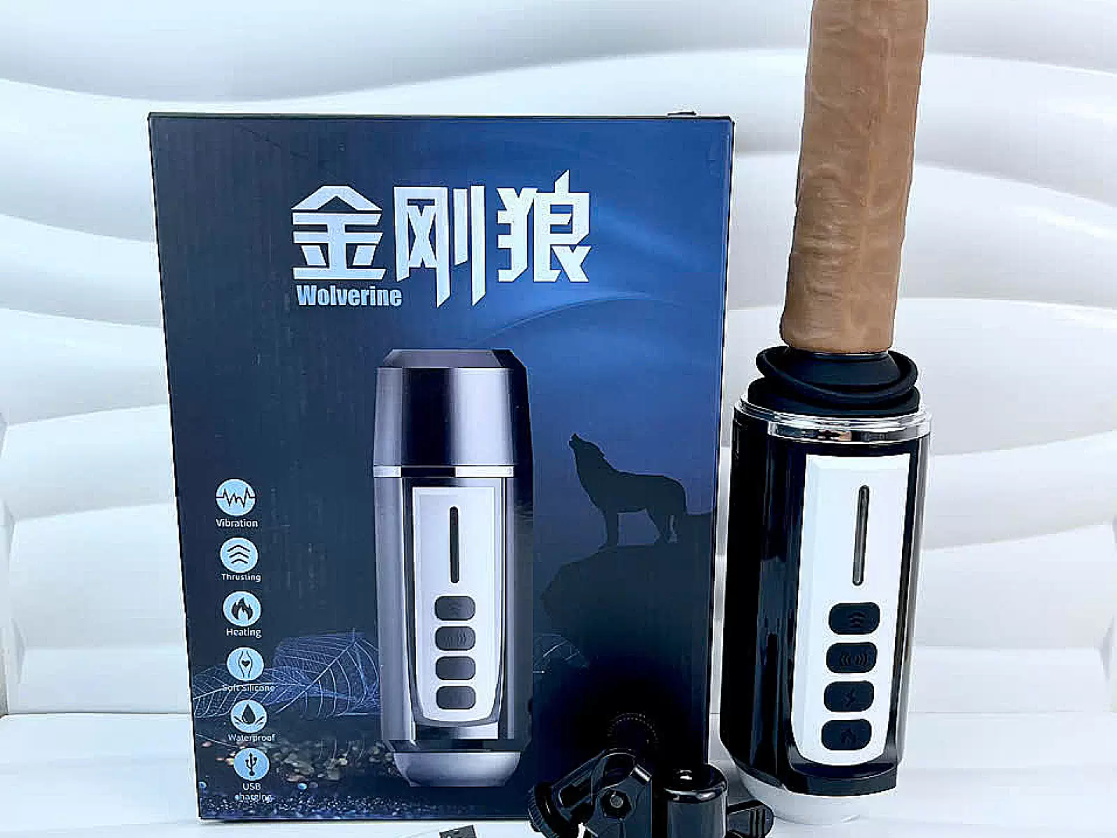 Thanh L&yacute; - M&aacute;y thủ d&acirc;m c&oacute; đế gắn tường Wolverine hoạt động b&igrave;nh thường, dương r&aacute;ch nhẹ kh&ocirc;ng thấy r&otilde;