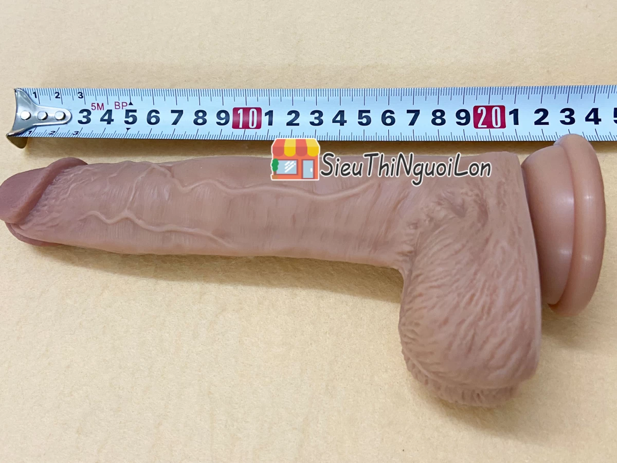 Dương vật giả có đế Yeain Real Dildo rung, thụt phát nhiệt