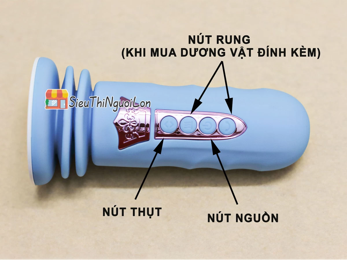 Đế gắn dương vật có đế rung thụt pin sạc (không bao gồm dương vật giả)