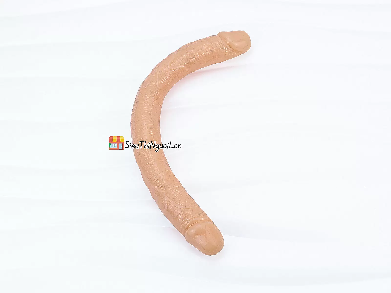 Dương vật giả silicon 2 đầu size trung