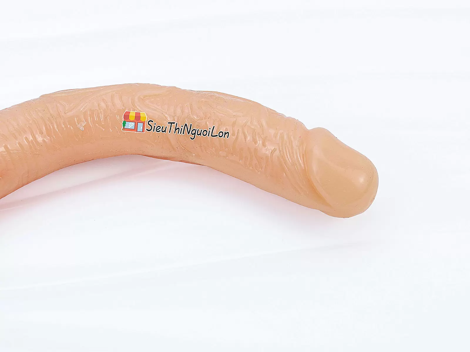 Dương vật giả silicon 2 đầu size trung