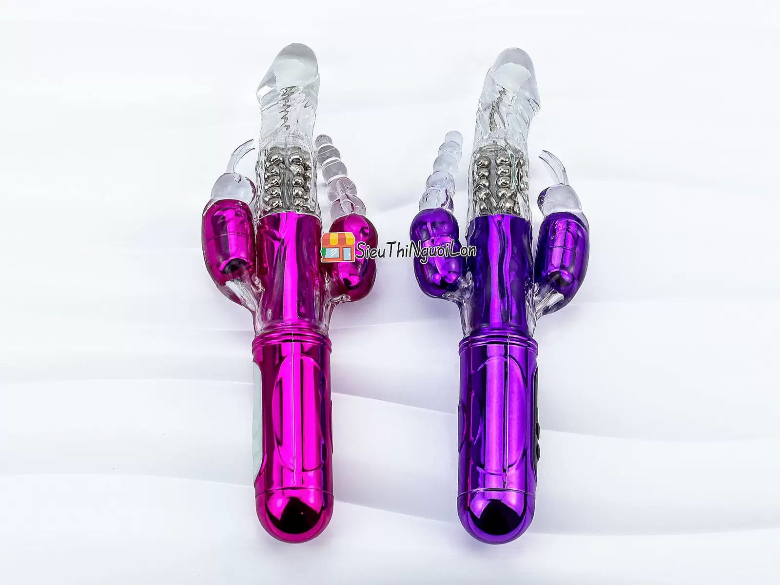 Dương vật giả 3 đầu Libo rung-xoay bi pin sạc