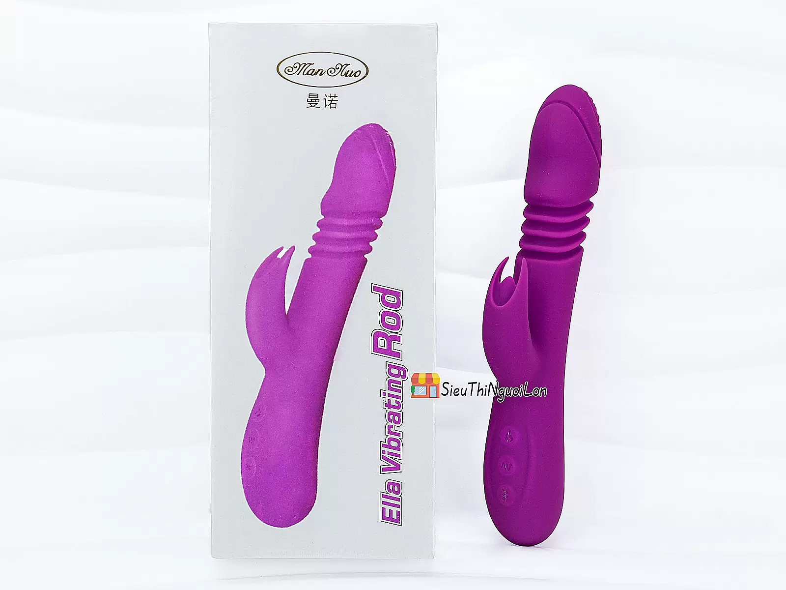 Dương vật giả đa năng Ella rung thụt ngoáy pin sạc phát nhiệt