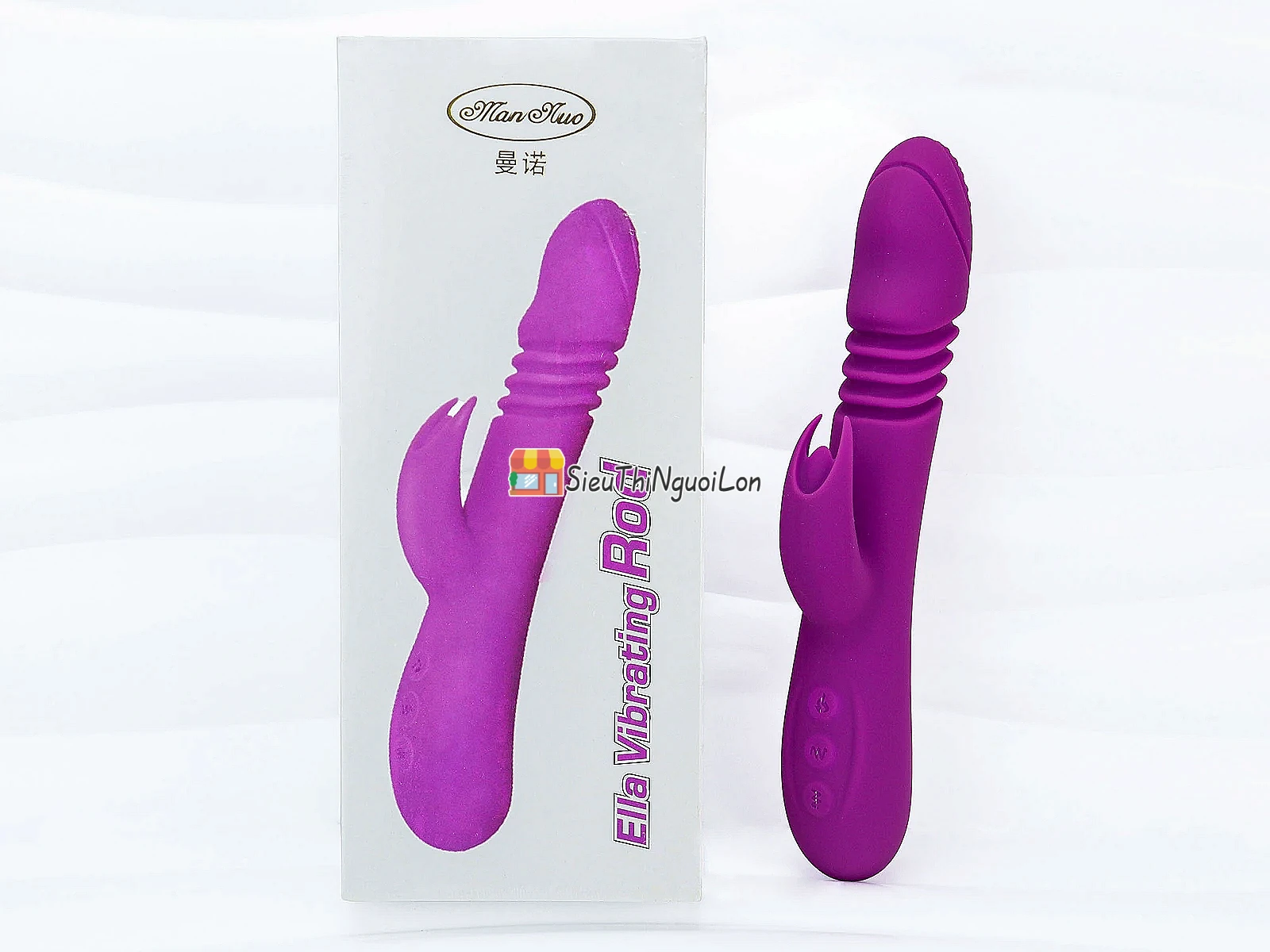Dương vật giả đa năng Ella rung thụt ngoáy pin sạc phát nhiệt