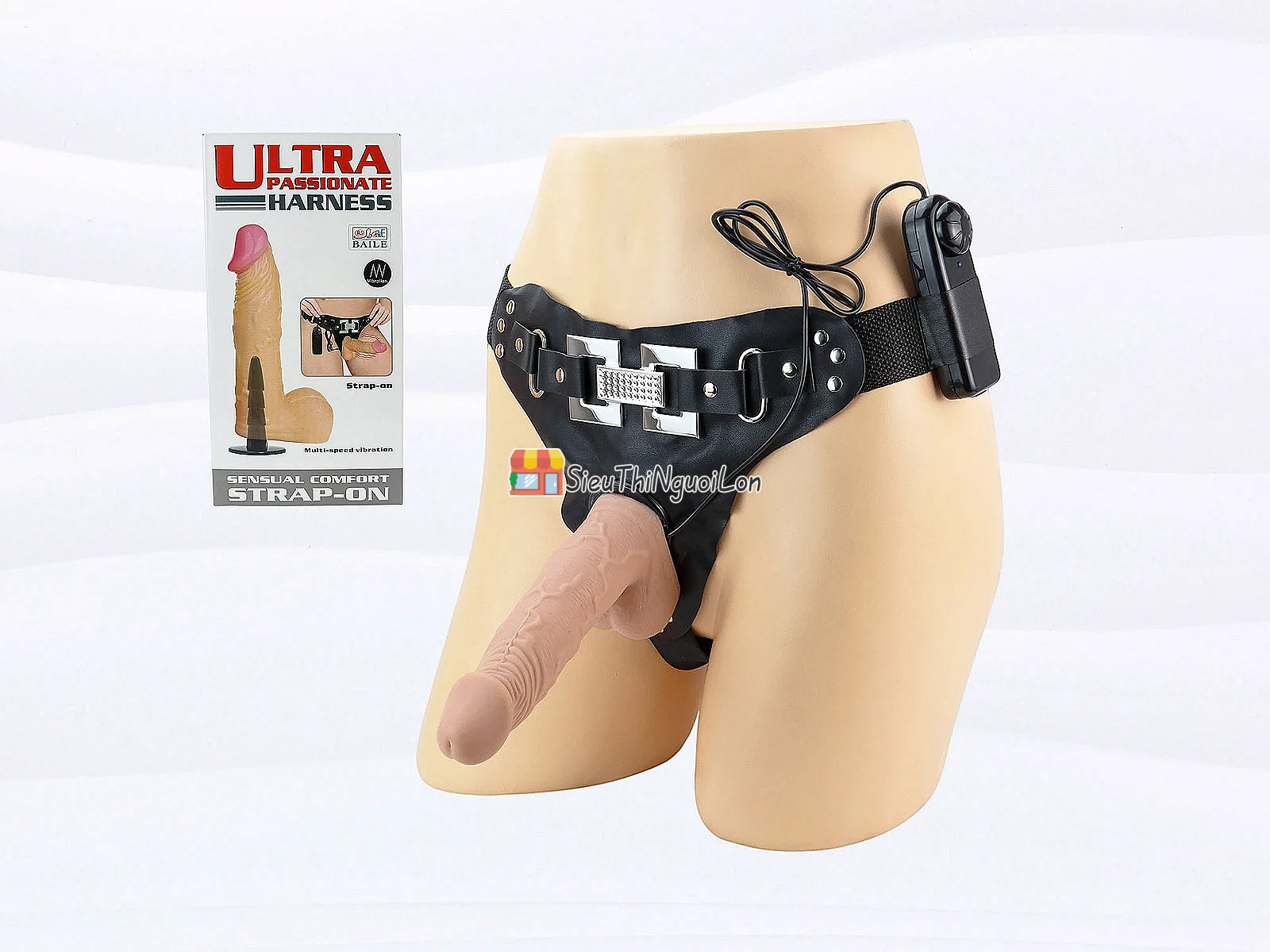 Dương vật giả có dây đeo Ultra Passionate Harness kèm điều khiển rung