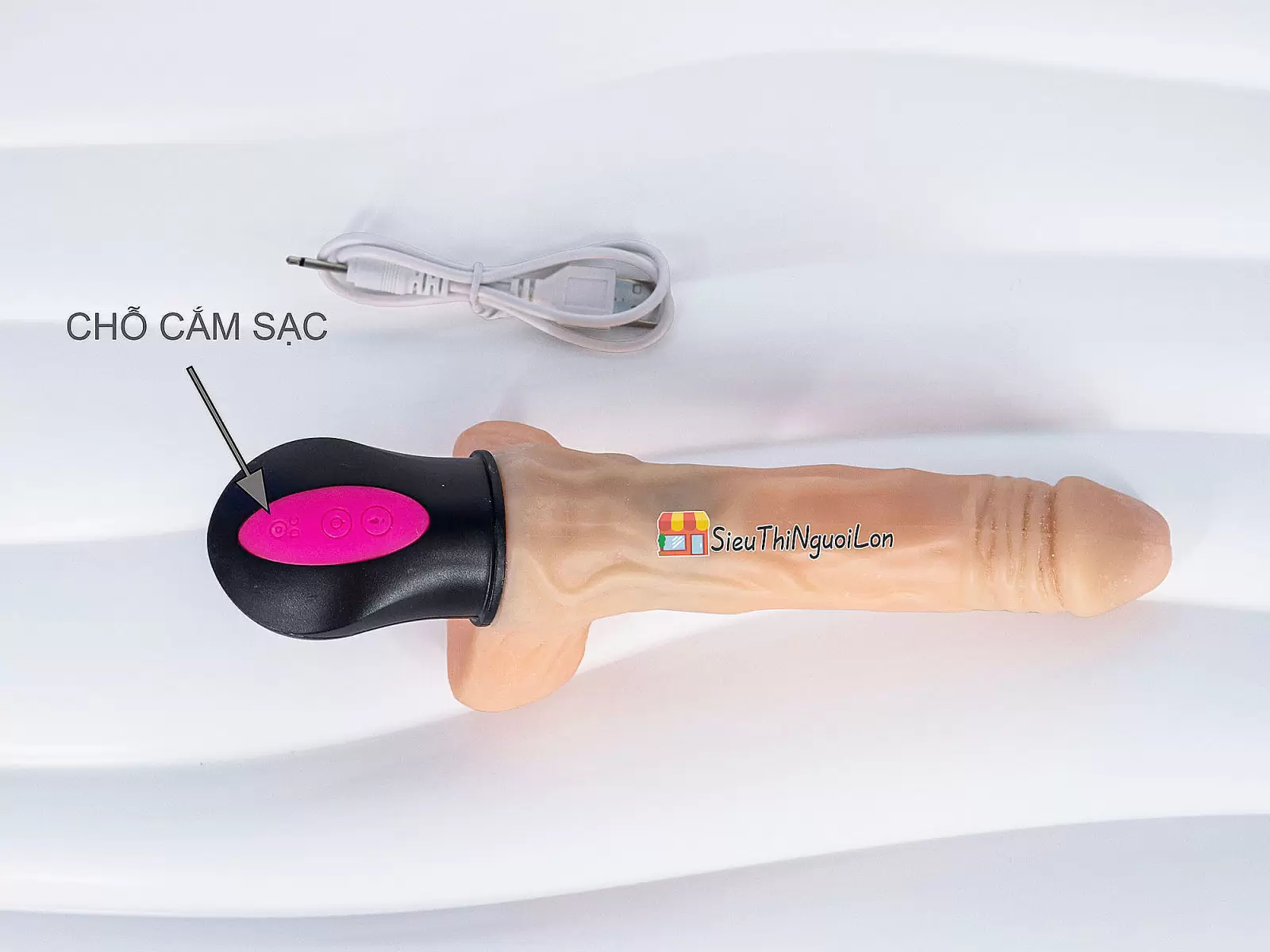 Dương vật giả đa năng XL912 rung, phát nhiệt pin sạc