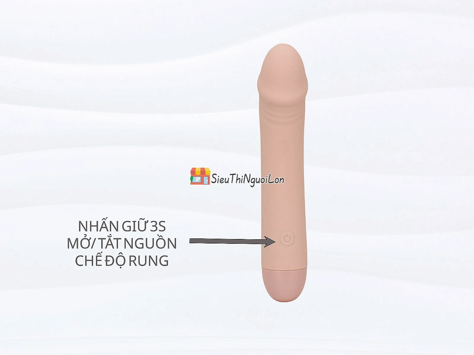 Dương vật giả đầu cong rung massage Secwell