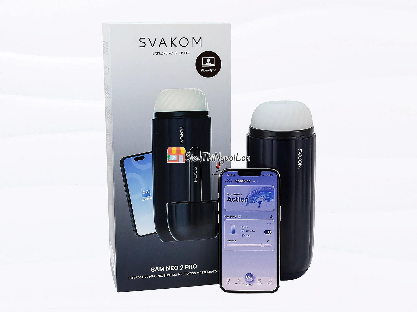 Máy thủ dâm âm đạo giả tự động Svakom Sam Neo 2 Pro phát nhiệt kết nối điều khiển toàn quốc