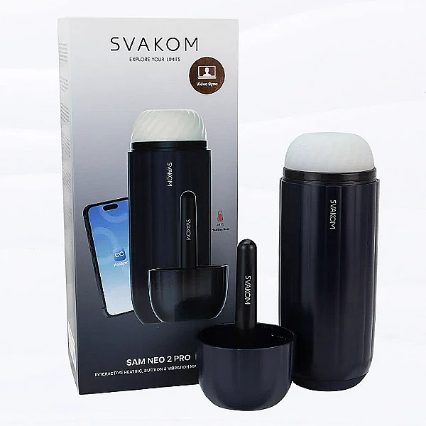 Máy thủ dâm âm đạo giả tự động Svakom Sam Neo 2 Pro phát nhiệt kết nối điều khiển toàn quốc