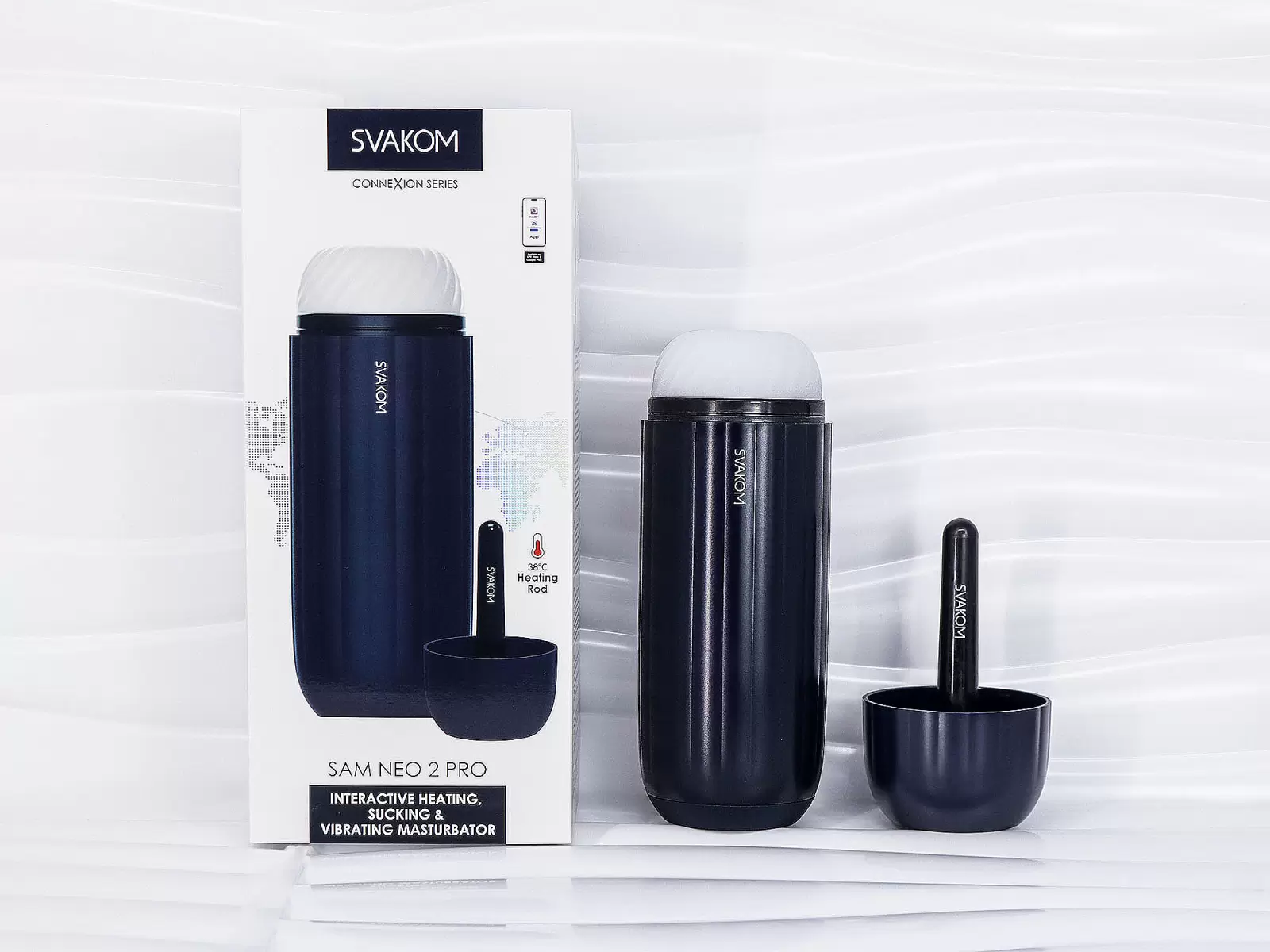 Máy thủ dâm âm đạo giả tự động Svakom Sam Neo 2 Pro phát nhiệt kết nối điều khiển toàn quốc