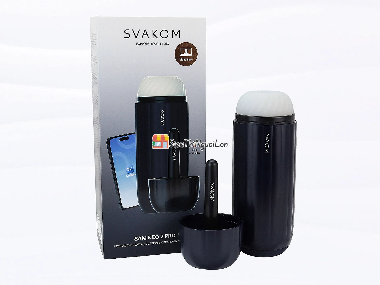Máy thủ dâm âm đạo giả tự động Svakom Sam Neo 2 Pro phát nhiệt kết nối điều khiển toàn quốc