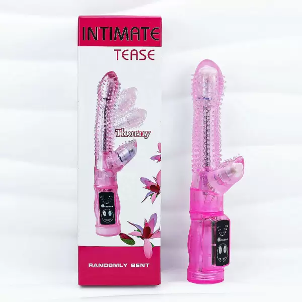 Dương vật giả rung Tease có nhánh kèm gai ma sát kích thích