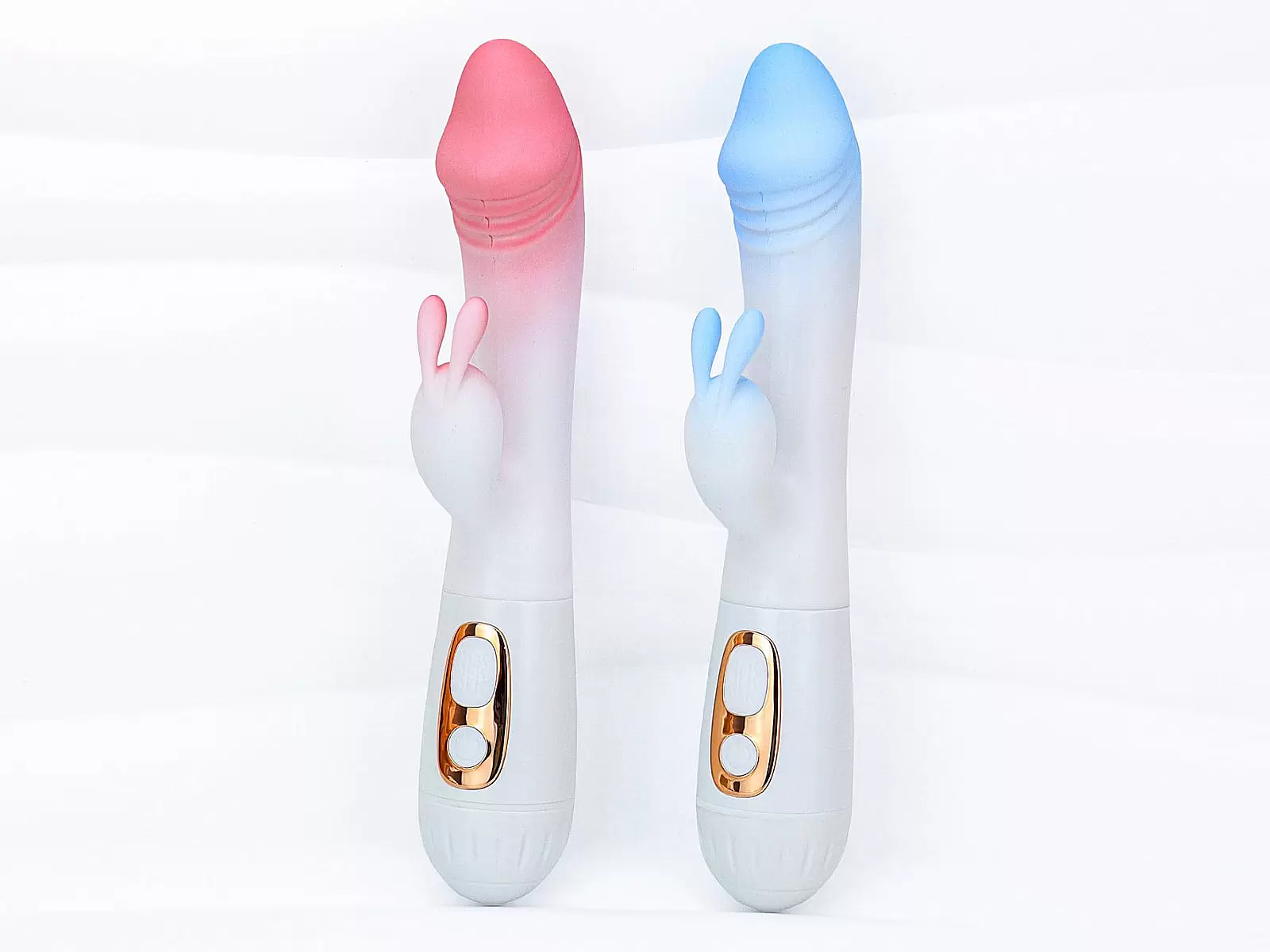 Dương vật giả đa năng có nhánh tai thỏ JIUAI pin sạc