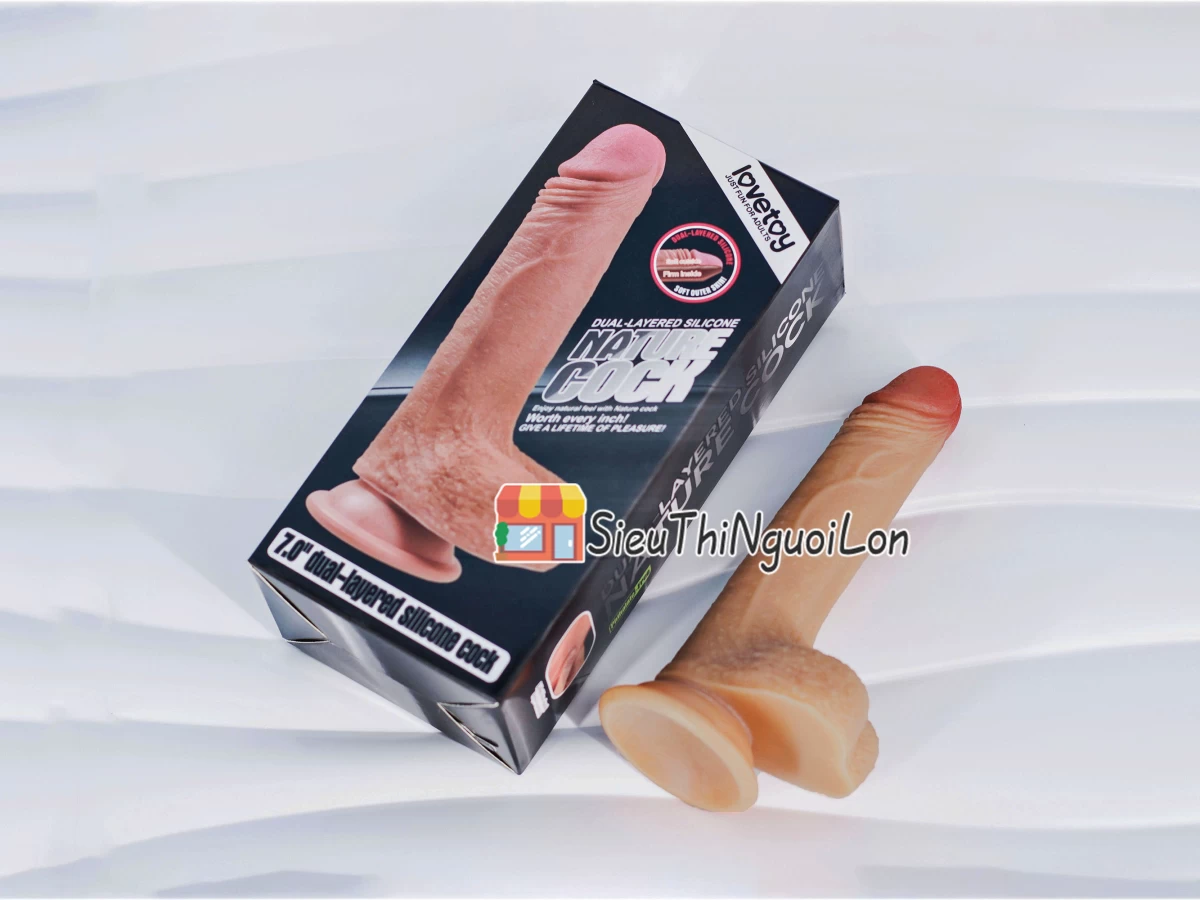 Dương vật giả có đế Lovetoy Nature Cock 7 inch có bìu