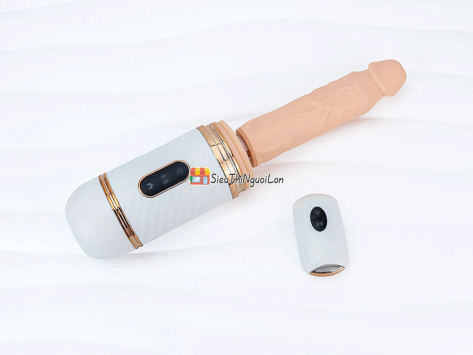 Dương vật giả Cyclone Fire có đế rung thụt điều khiển từ xa