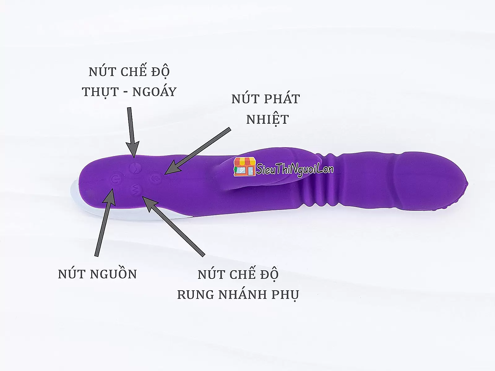 Dương vật giả có nhánh rung thụt, phát nhiệt Fanala