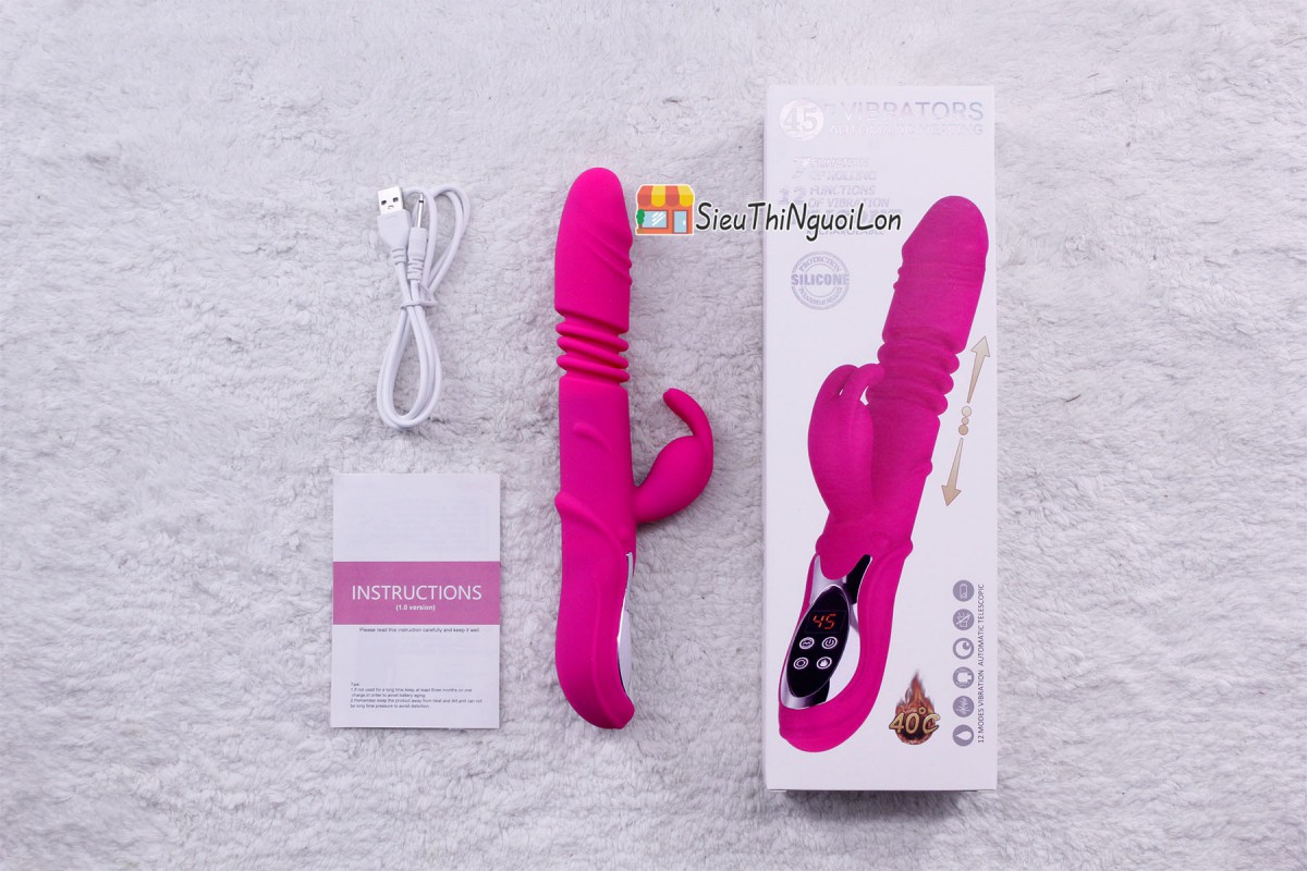 Dương vật giả đa năng Rabbit Vibrator rung, thụt, phát nhiệt 3