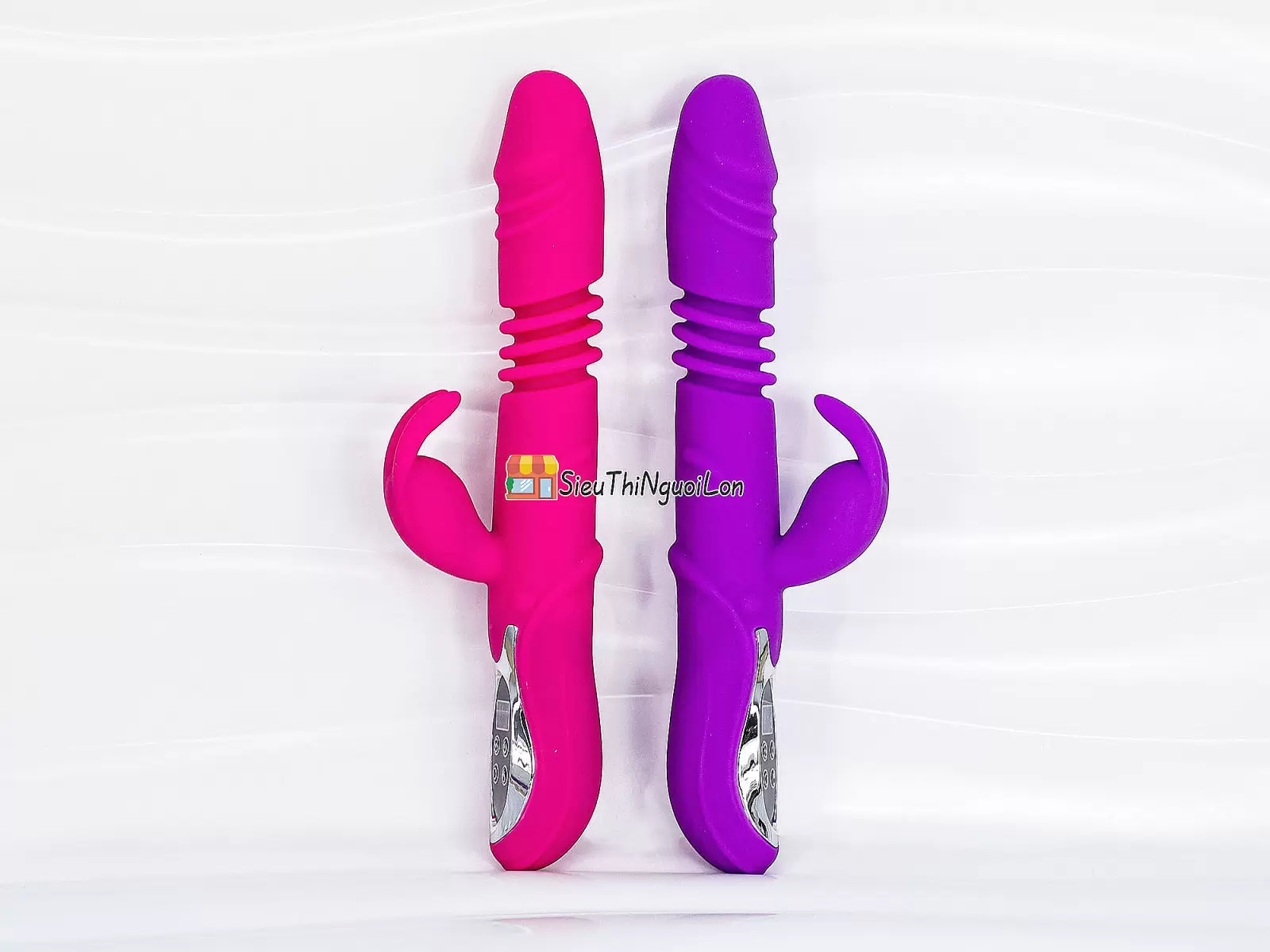 Dương vật giả đa năng Rabbit Vibrator rung, thụt, phát nhiệt