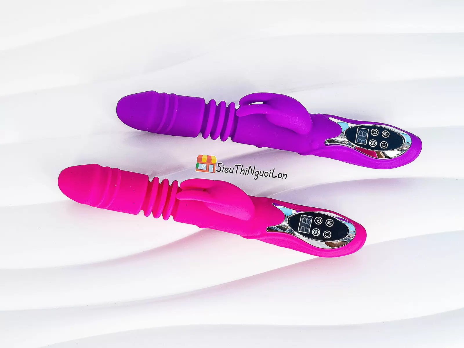 Dương vật giả đa năng Rabbit Vibrator rung, thụt, phát nhiệt