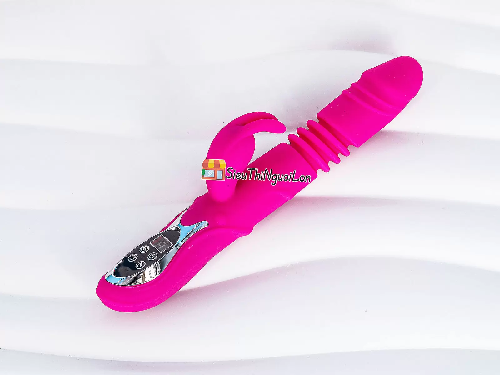 Dương vật giả đa năng Rabbit Vibrator rung, thụt, phát nhiệt