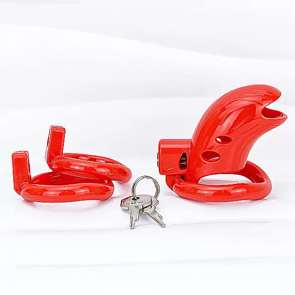 Khoá dương vật nhựa đỏ có chìa khoá trải nghiệm kiểm soát đầy mới lạ cho nam giới
