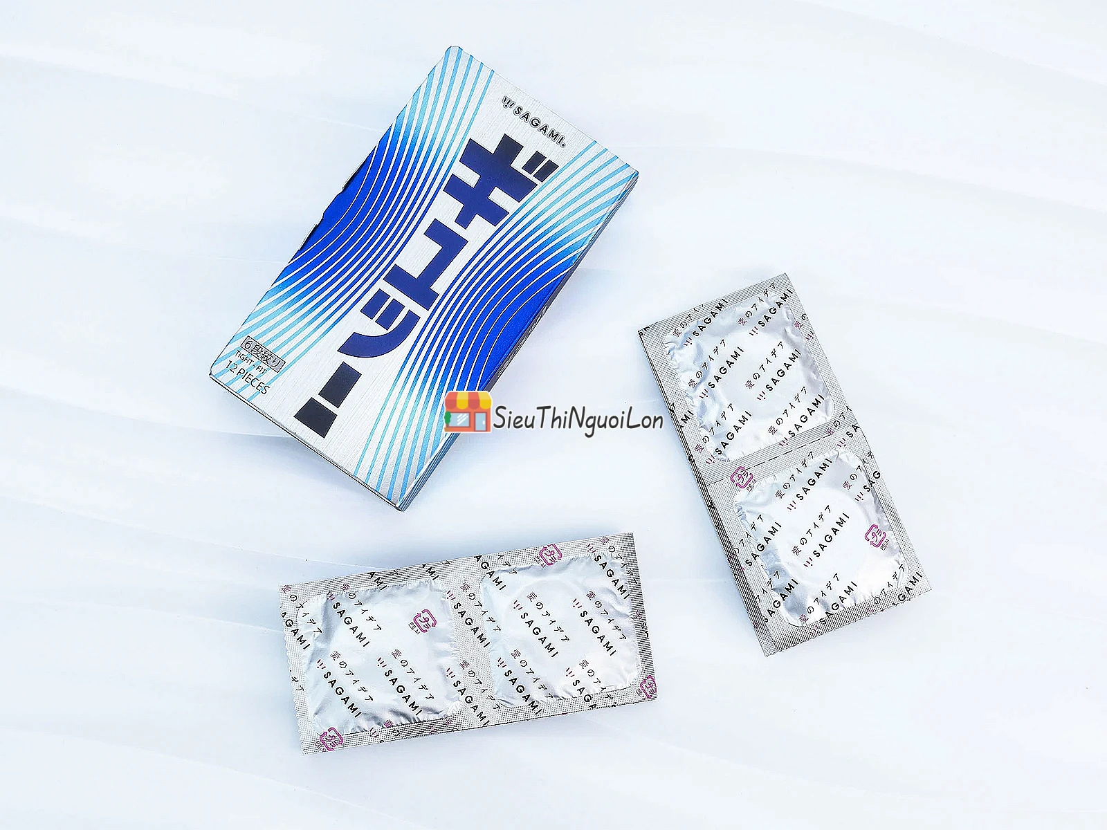 Bao cao su Sagami Tight-Fit hộp 12 bao thiết kế siêu mỏng